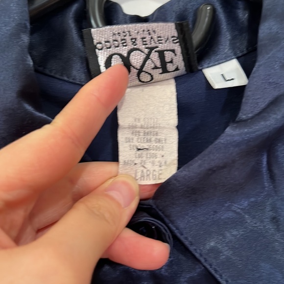 Odds & Evens button down shirt - blue - size large - Picture 4 of 7